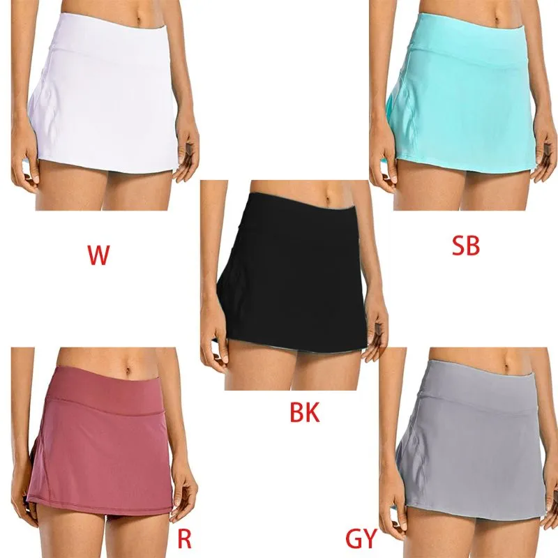 Women 2-in-1 Tennis Athletic Sports Running Golf Skirts Shorts