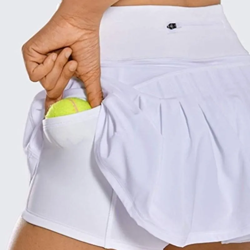 Women 2-in-1 Tennis Athletic Sports Running Golf Skirts Shorts