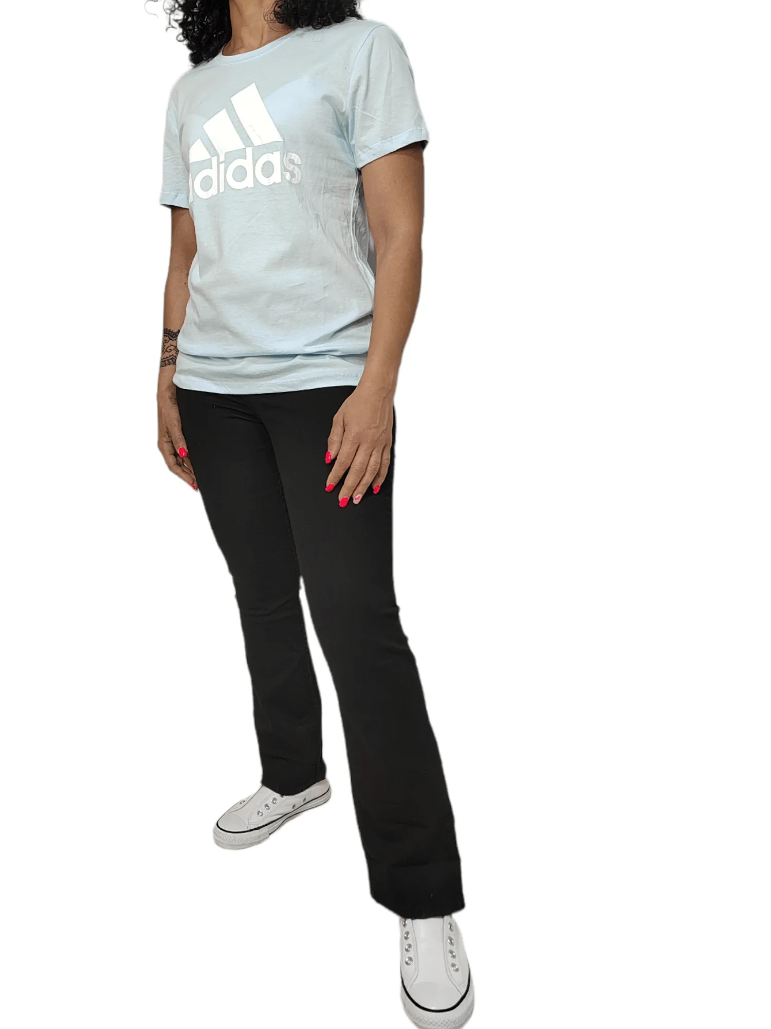 Women Tshirt - Big logo - Light Blue