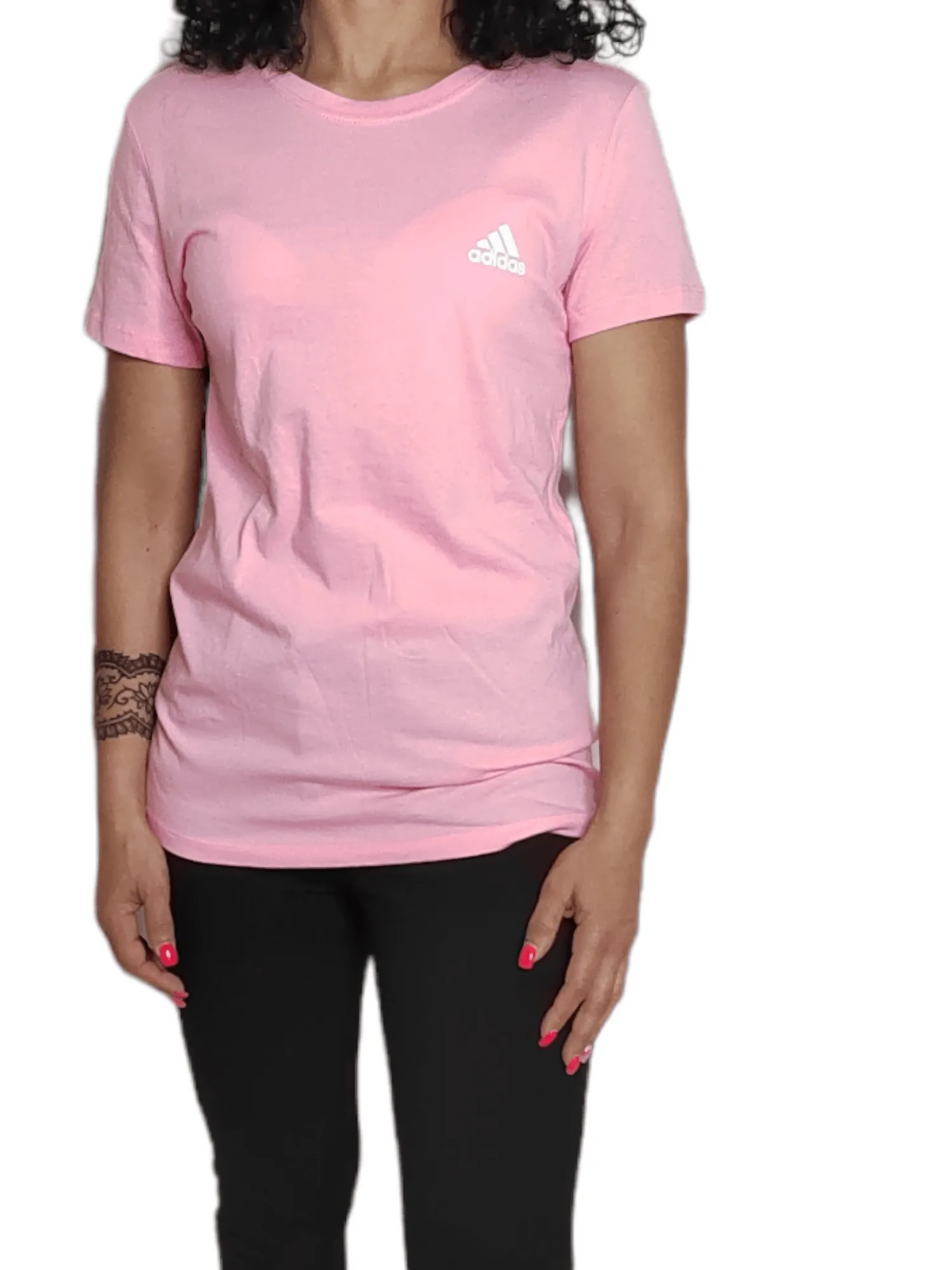 Women Tshirt - small logo (side) - Pink